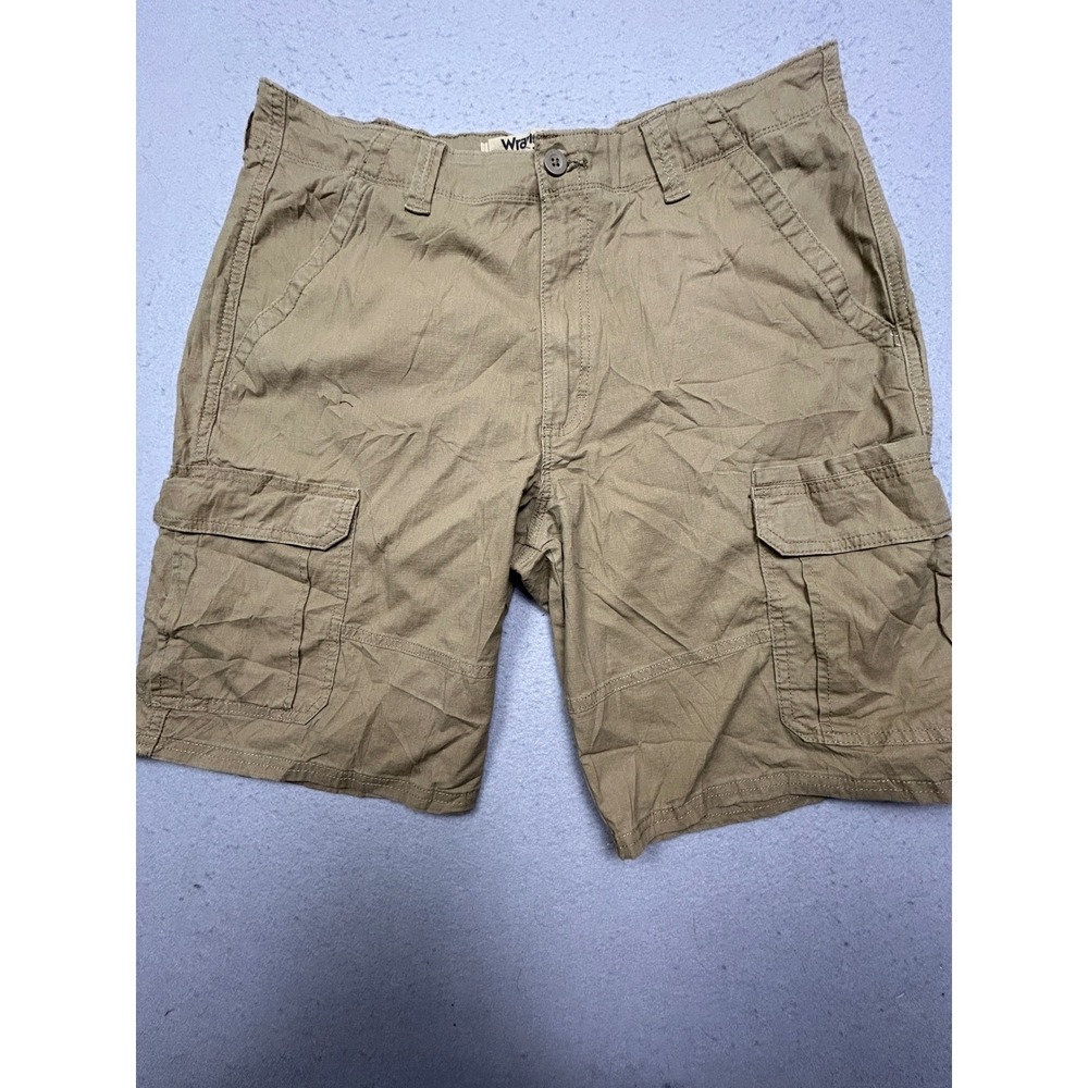 Wrangler Authentics Cargo Shorts Cotton Elastane Khaki W36 Mens